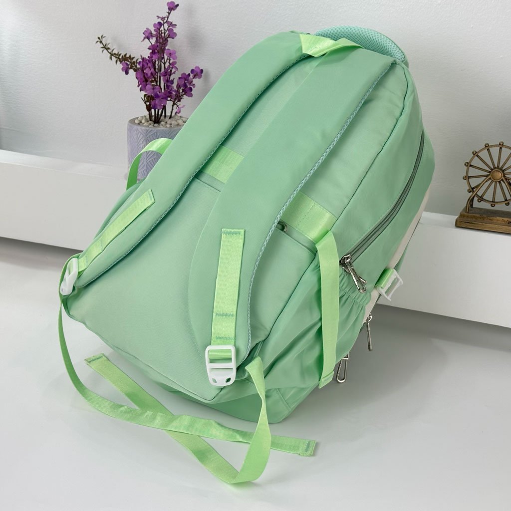 Sac à Dos Scolaire pour Enfants Style Kawaii BoShiKai Vert – حقيبة ظهر مدرسية للأطفال أخضر - الصورة 4