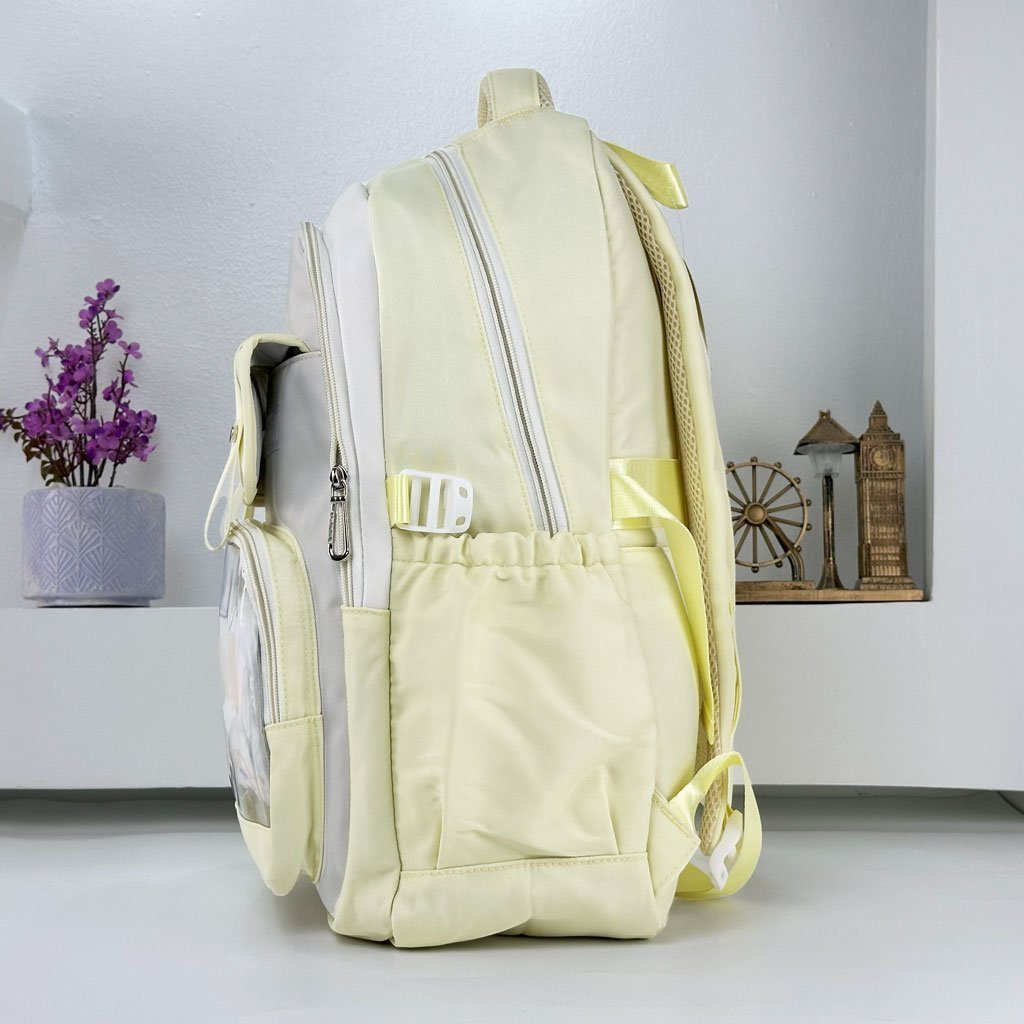 Sac à Dos Scolaire pour Enfants Style Kawaii BoShiKai Jaune – حقيبة ظهر مدرسية للأطفال أصفر - الصورة 3