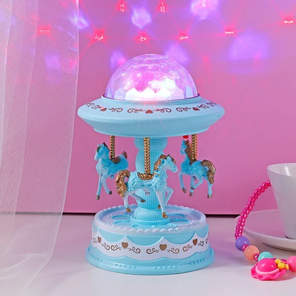 Carrousel Music Box avec projecteur ciel étoilé