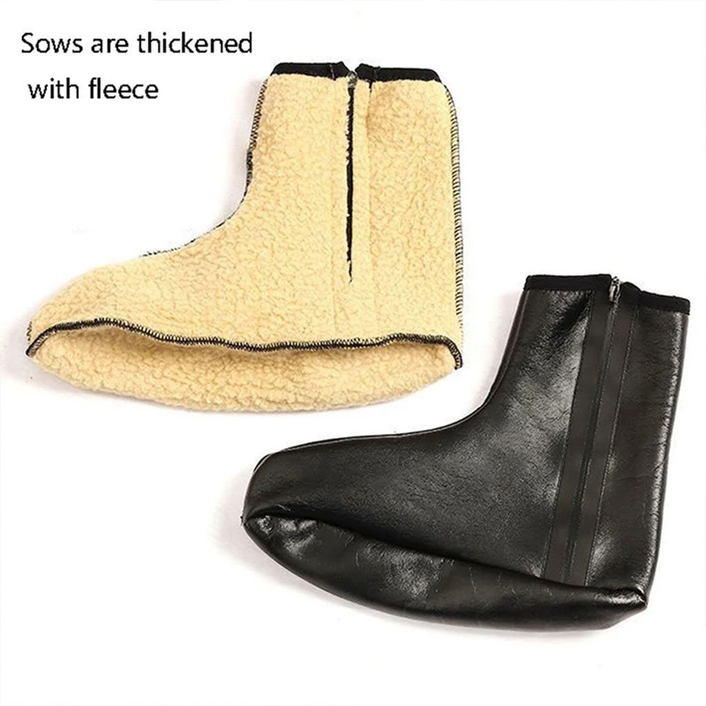 Paire de Chaussettes Chaudes d’hiver unisexes en cuir zippées - الصورة 6