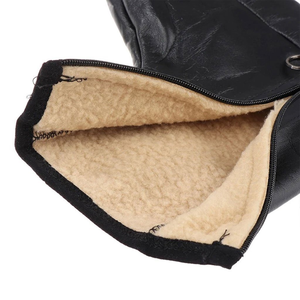 Paire de Chaussettes Chaudes d’hiver unisexes en cuir zippées - الصورة 2