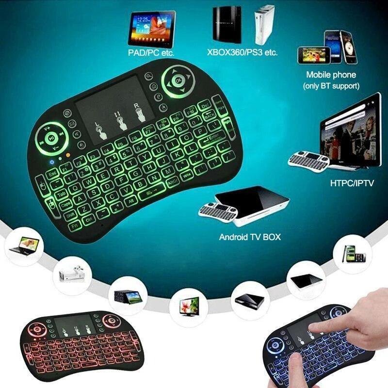 Clavier et Pad sans fil Tricolor rétroéclairé USB multimédia contrôle - الصورة 5