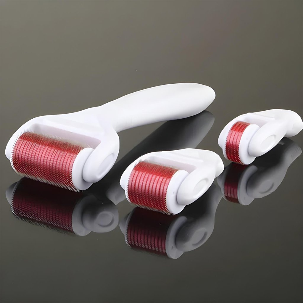 Rouleau Derma 3 en 1 Aiguilles en alliage inoxydable Avec 3 têtes - الصورة 4
