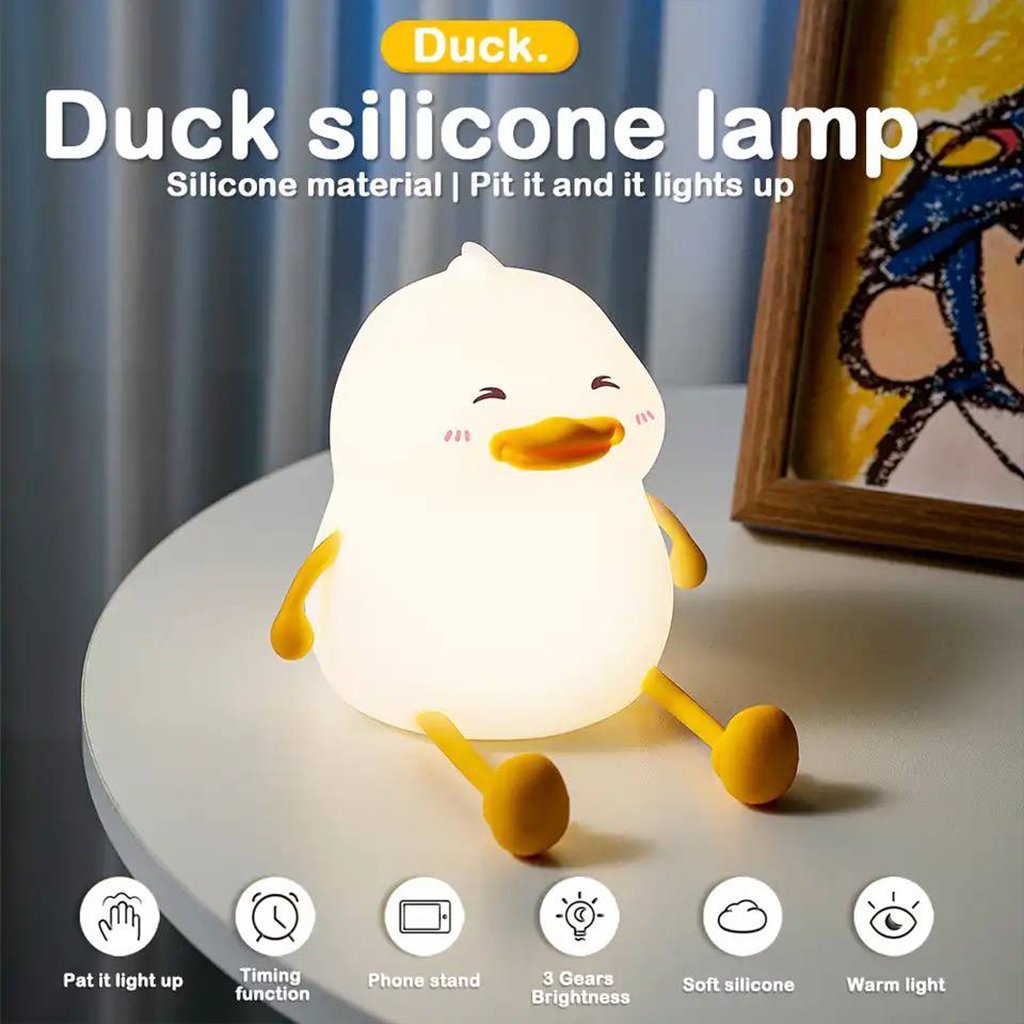 Veilleuse en Silicone Forme Canards pour Chambre d’enfant Rechargeable - الصورة 5