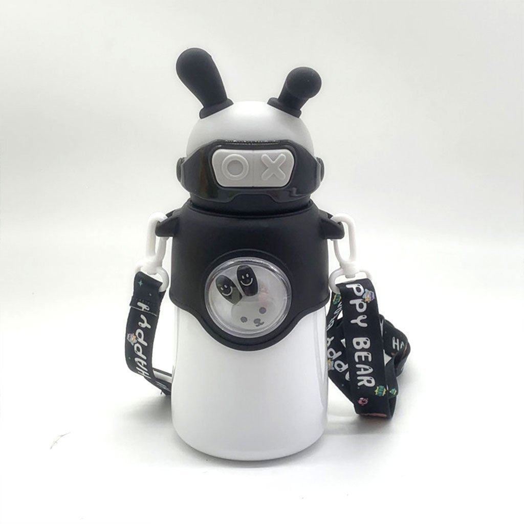 Bouteille Thermos en Acier Inoxydable 500 ml avec Paille, Motif Lapin pour Enfants - الصورة 5