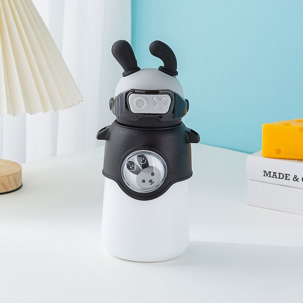 Bouteille Thermos en Acier Inoxydable 500 ml avec Paille, Motif Lapin pour Enfants - الصورة 7