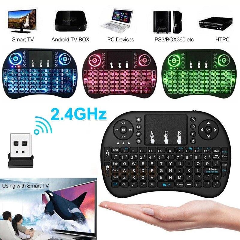 Clavier et Pad sans fil Tricolor rétroéclairé USB multimédia contrôle - الصورة 4