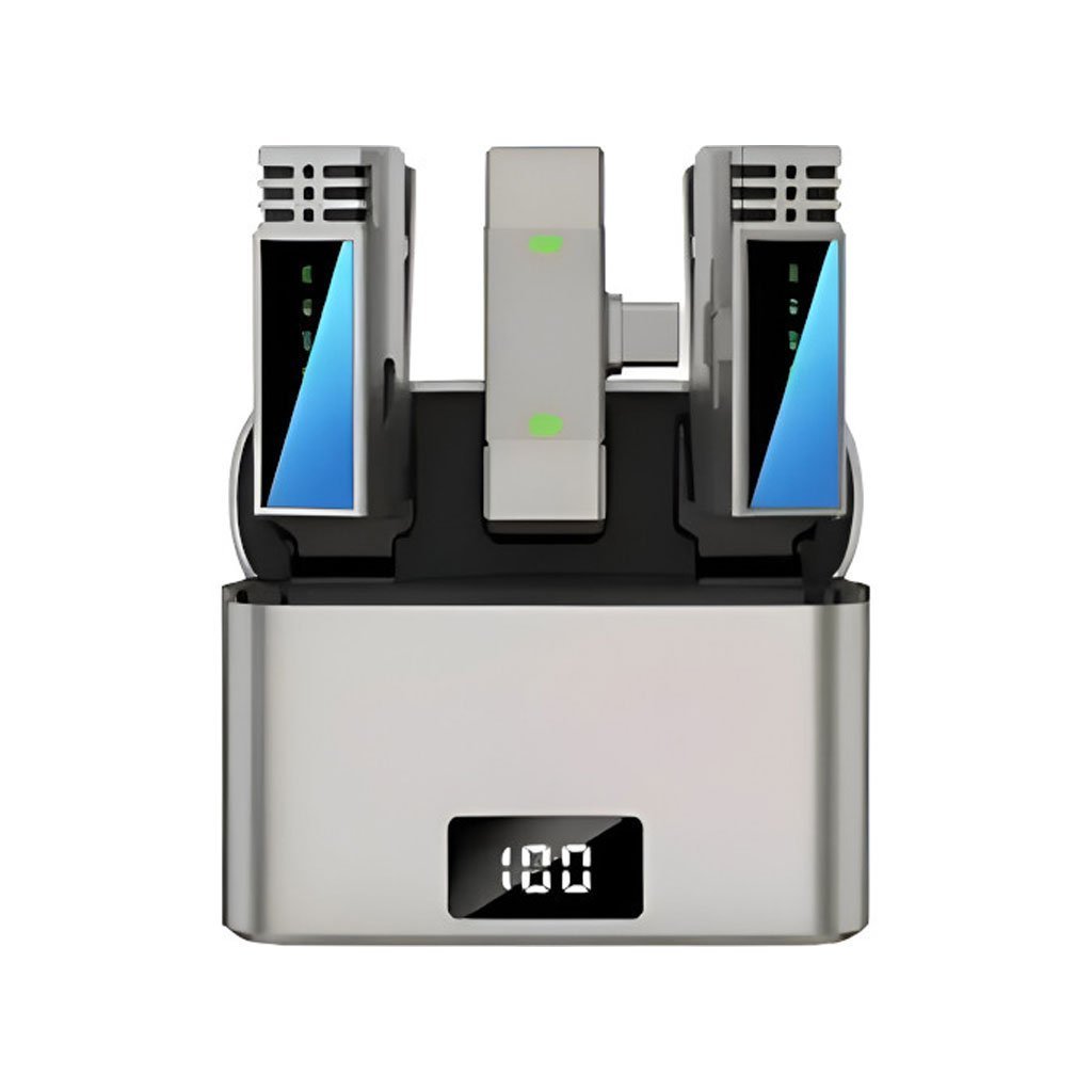JMARY Microphone Sans-Fil MW-15 (2-TX) TYPE-C - الصورة 4