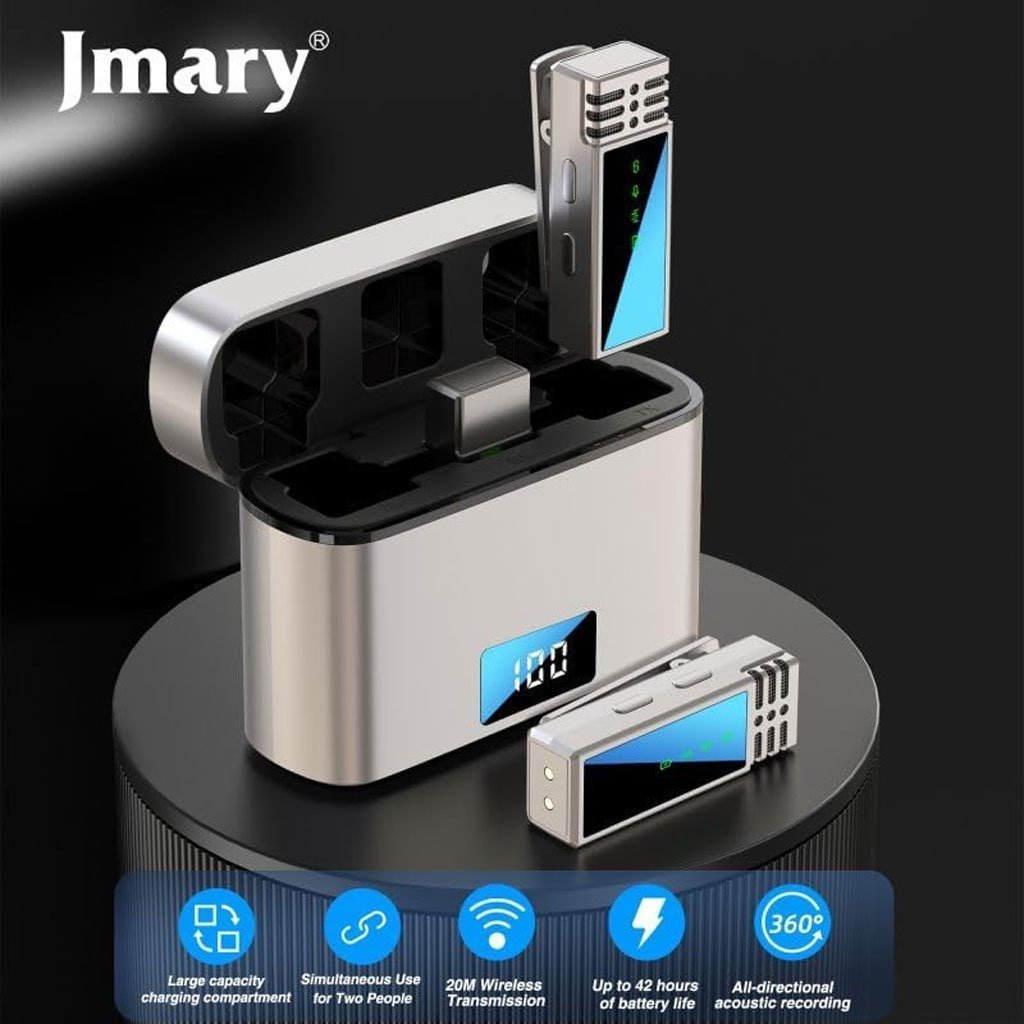 JMARY Microphone Sans-Fil MW-15 (2-TX) TYPE-C - الصورة 2