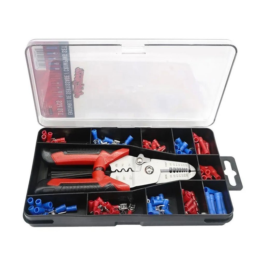 Coffret de sertissage 3en1 avec cosses 22-10 AWG – 170 pièces pour l’électricien - الصورة 5
