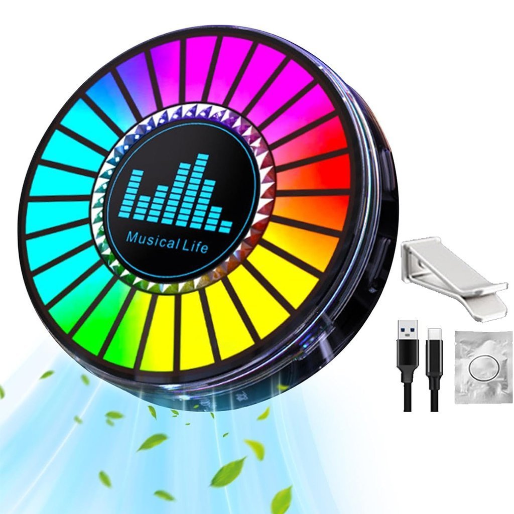 Humidificateur et Lumière d’ambiance colorées avec capteur de son RGB 1Pcs - الصورة 2