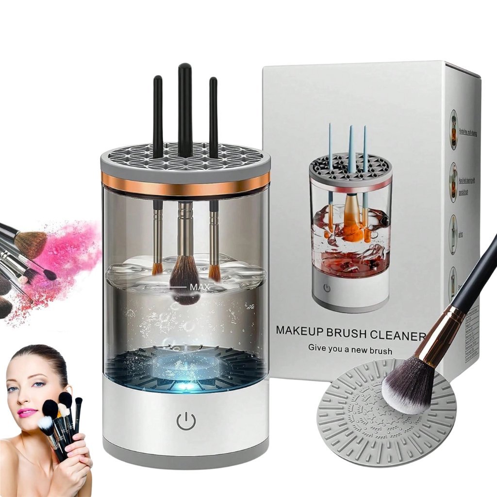 Machine de nettoyage de pinceaux maquillage électrique portable 3en1 - منظف ومجفف فرش المكياج الأوتوماتيكي - الصورة 6