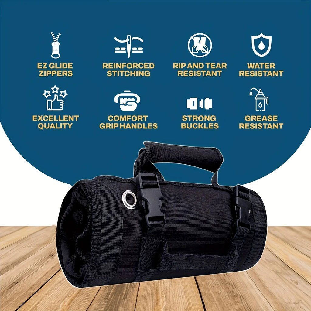 Sac à outils avec 5 poches de Grand Capacité pour Bricolage - حقيبة الأدوات المهنية - الصورة 6
