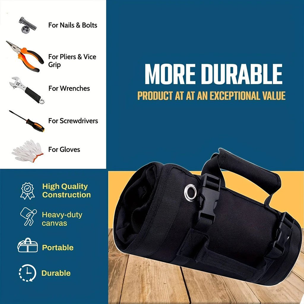 Sac à outils avec 5 poches de Grand Capacité pour Bricolage - حقيبة الأدوات المهنية - الصورة 5