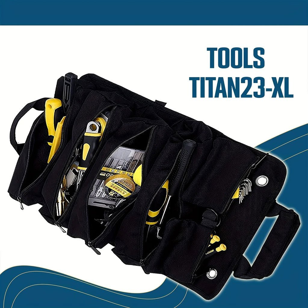 Sac à outils avec 5 poches de Grand Capacité pour Bricolage - حقيبة الأدوات المهنية - الصورة 4