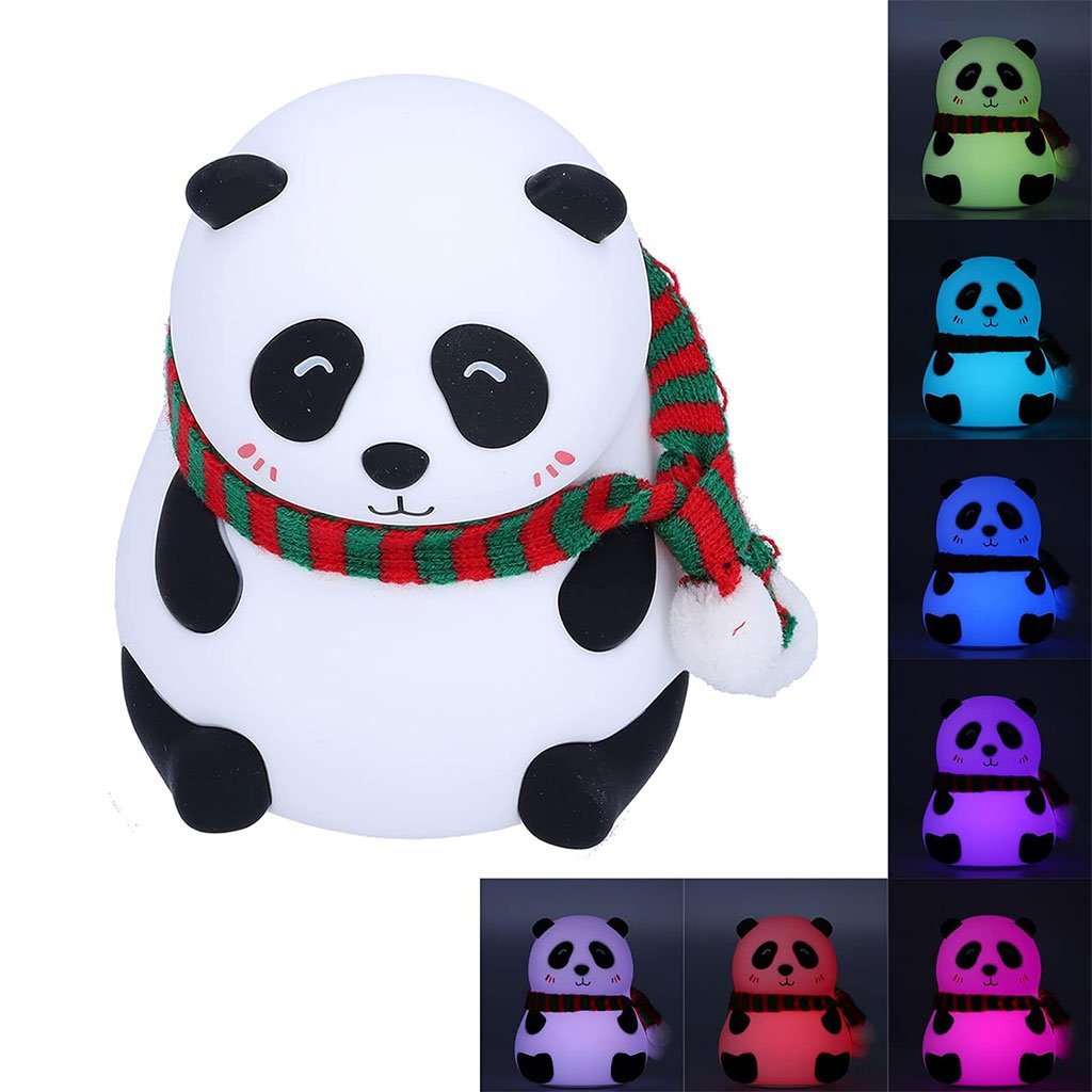 Veilleuse Forme de Panda Silicone Rechargeable Pour Bébé - الصورة 2