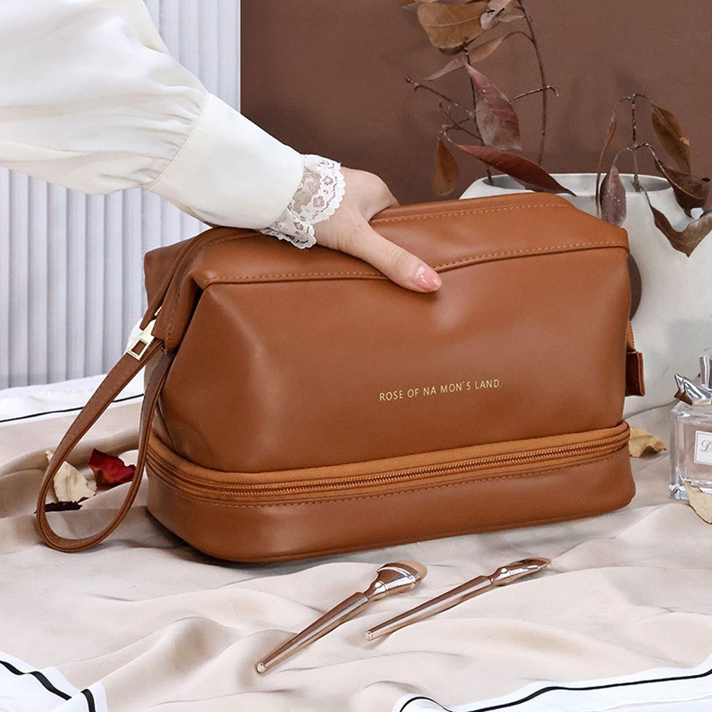 Trousse Maquillage et Pinceaux Imperméable à Double Couche - الصورة 4