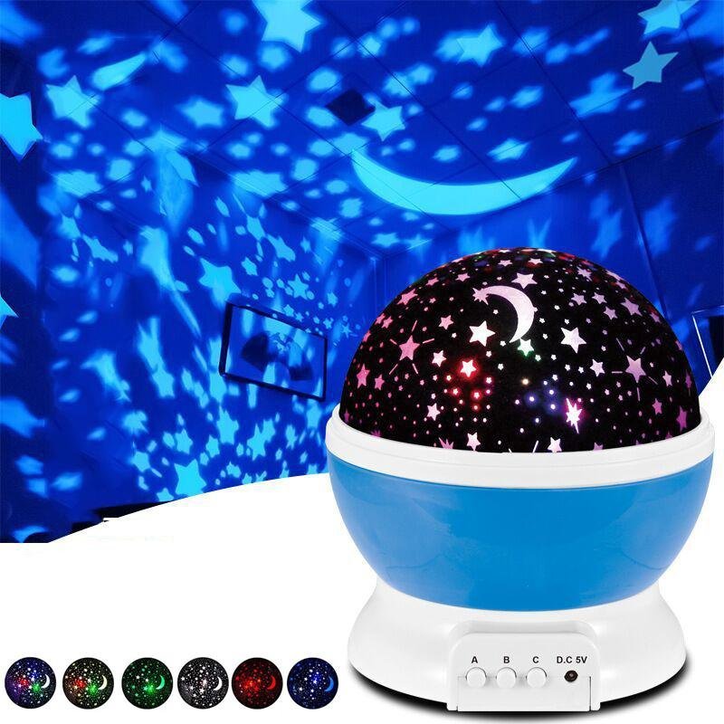 Projecteur LED rotatif produisant l’image d’un ciel étoilé, idéal pour la chambre d’un enfant - الصورة 4
