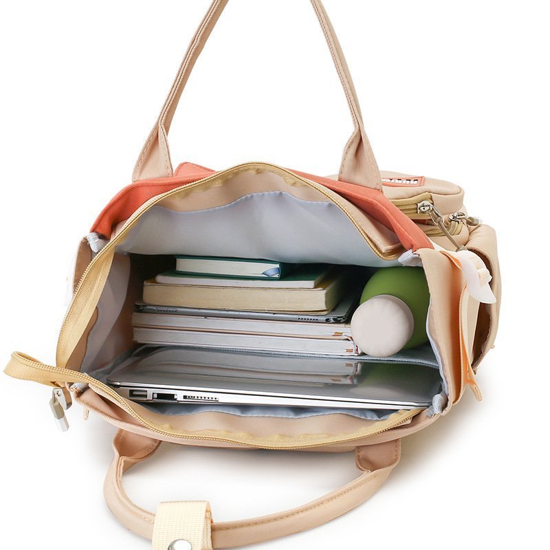 Ensemble de sacs d’école Kawai pour Enfants 2Pcs Avec Pochette Beige – محفظة 2 قطع كاواي مع محفظة صغيرة بيج - الصورة 4