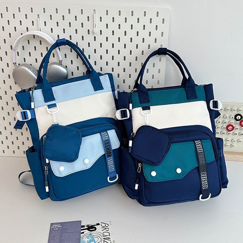 Ensemble de sacs d’école Kawai pour Enfants 2Pcs Avec Pochette Bleu – محفظة 2 قطع كاواي مع محفظة صغيرة أزرق - الصورة 2