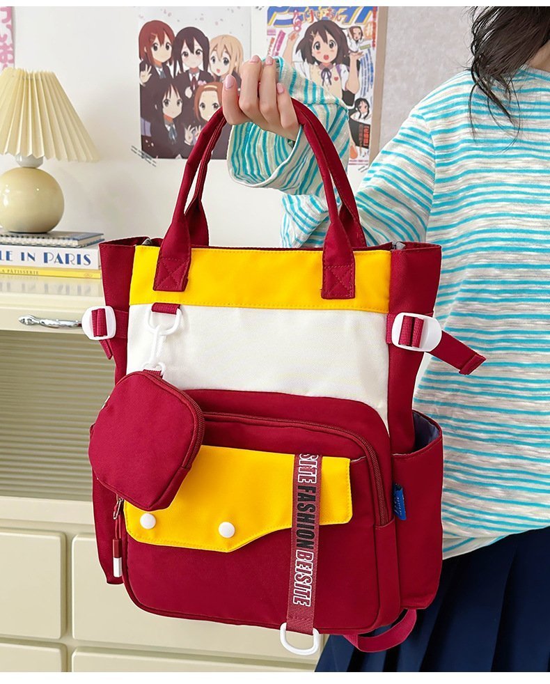 Ensemble de sacs d’école Kawai pour Enfants 2Pcs Avec Pochette Rouge – محفظة 2 قطع كاواي مع محفظة صغيرة أحمر - الصورة 2