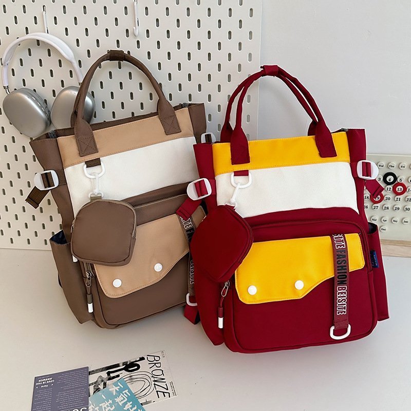 Ensemble de sacs d’école Kawai pour Enfants 2Pcs Avec Pochette Marron – محفظة 2 قطع كاواي مع محفظة صغيرة بني - الصورة 3