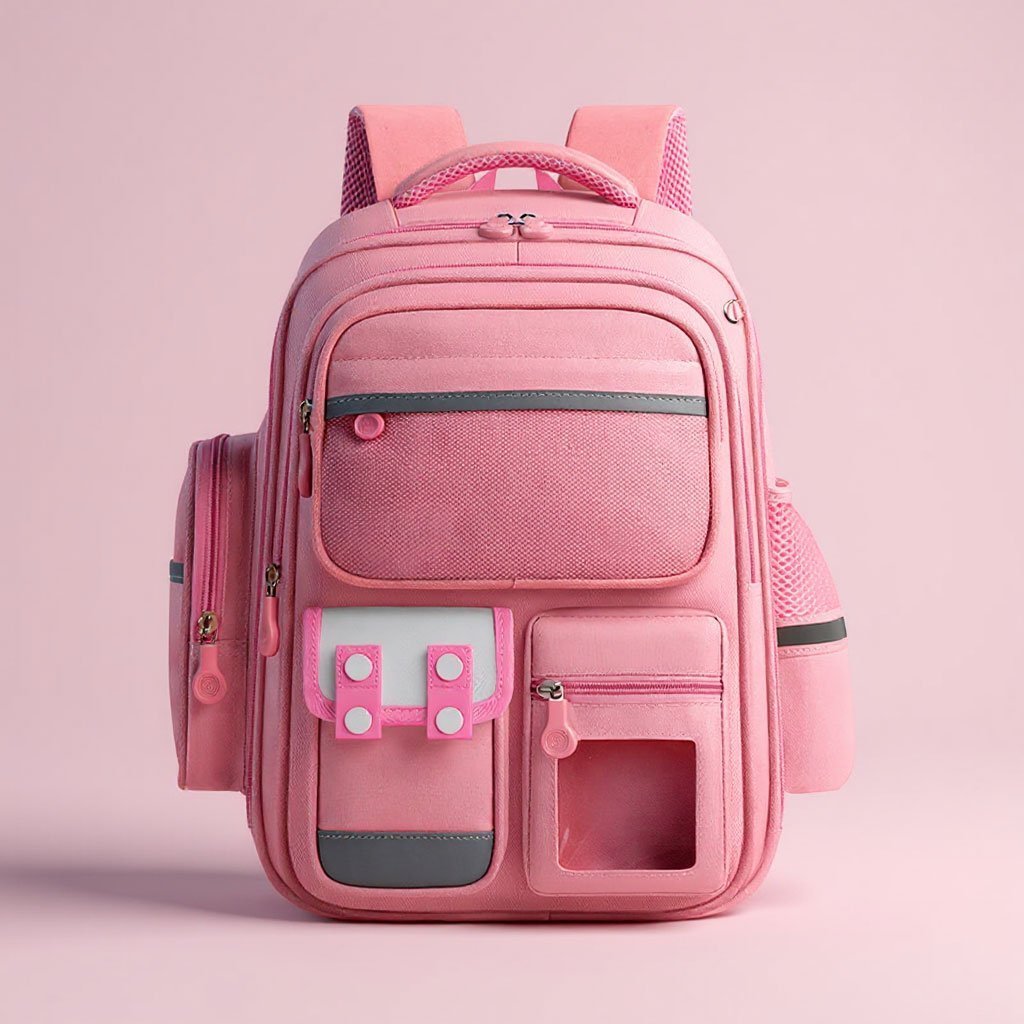 Sac à Dos Enfant pour École primaire de Haute Qualité Rose – حقيبة ظهر مدرسية للأطفال وردي - الصورة 2