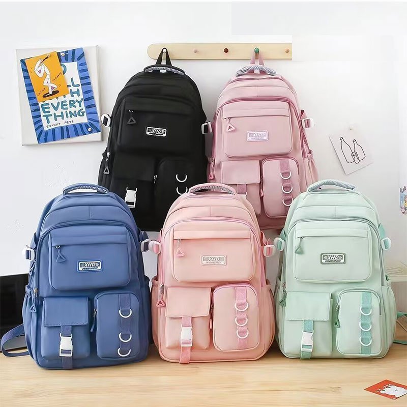 Sacs à dos d’école Style Décontracté XHD Rose – حقيبة ظهر مدرسية وردي - الصورة 2