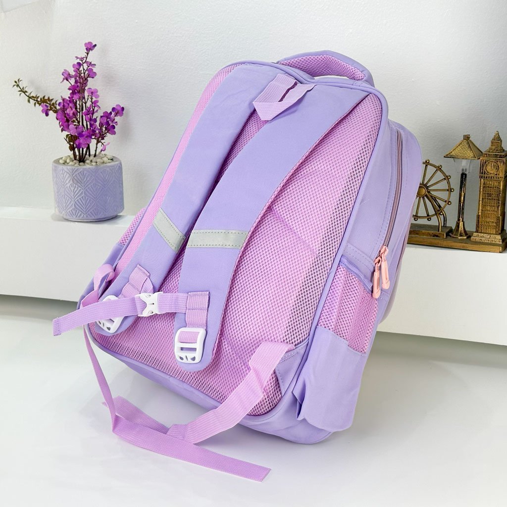 Sac à Dos pour Enfants avec Trousse Assortie KBAG Mauve – حقيبة ظهر مدرسية للأطفال مع مقلمة بنفسجي - الصورة 4