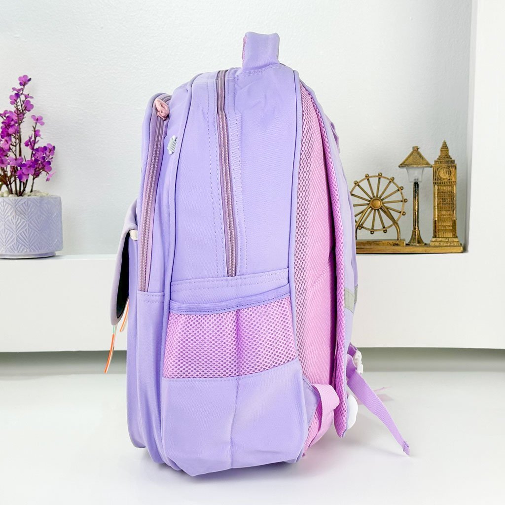Sac à Dos pour Enfants avec Trousse Assortie KBAG Mauve – حقيبة ظهر مدرسية للأطفال مع مقلمة بنفسجي - الصورة 3