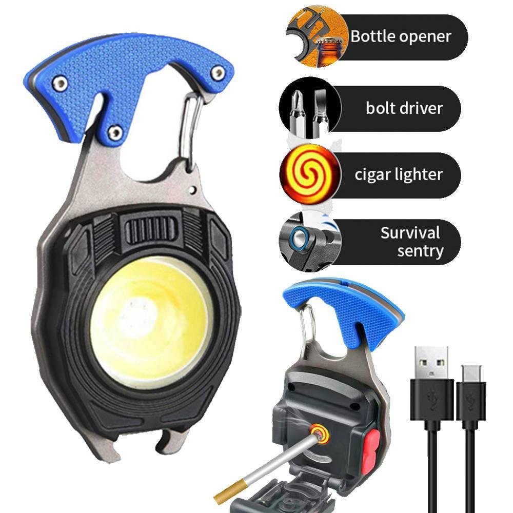 lampe de poche multifonctionnelle étanche Rechargeable à LED en alliage d'aluminium - الصورة 2