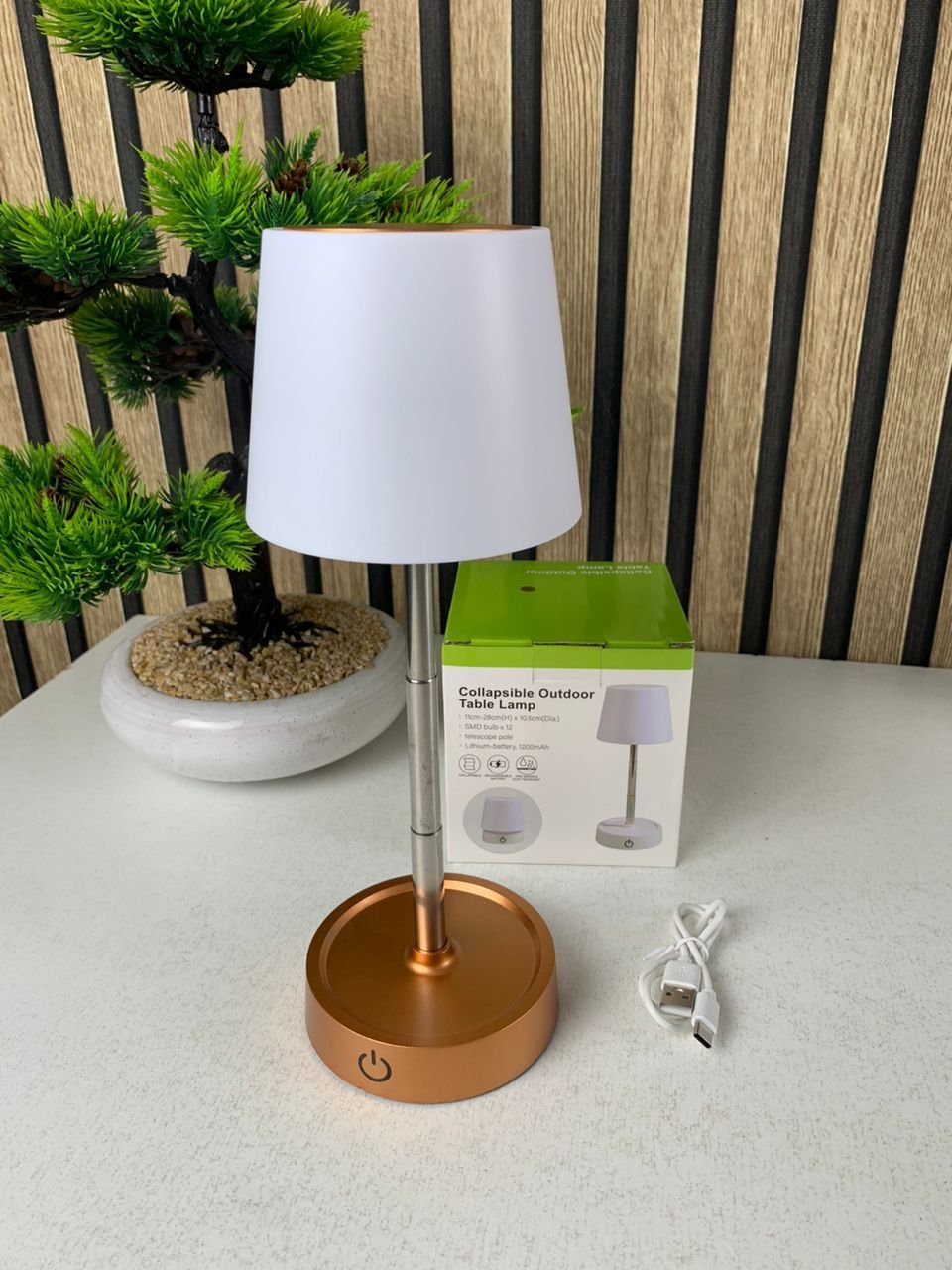 Lampe de chevet télescopique LED rechargeables lumière chaude – مصباح تيليسكوبي بإضاءة دافئة - الصورة 3