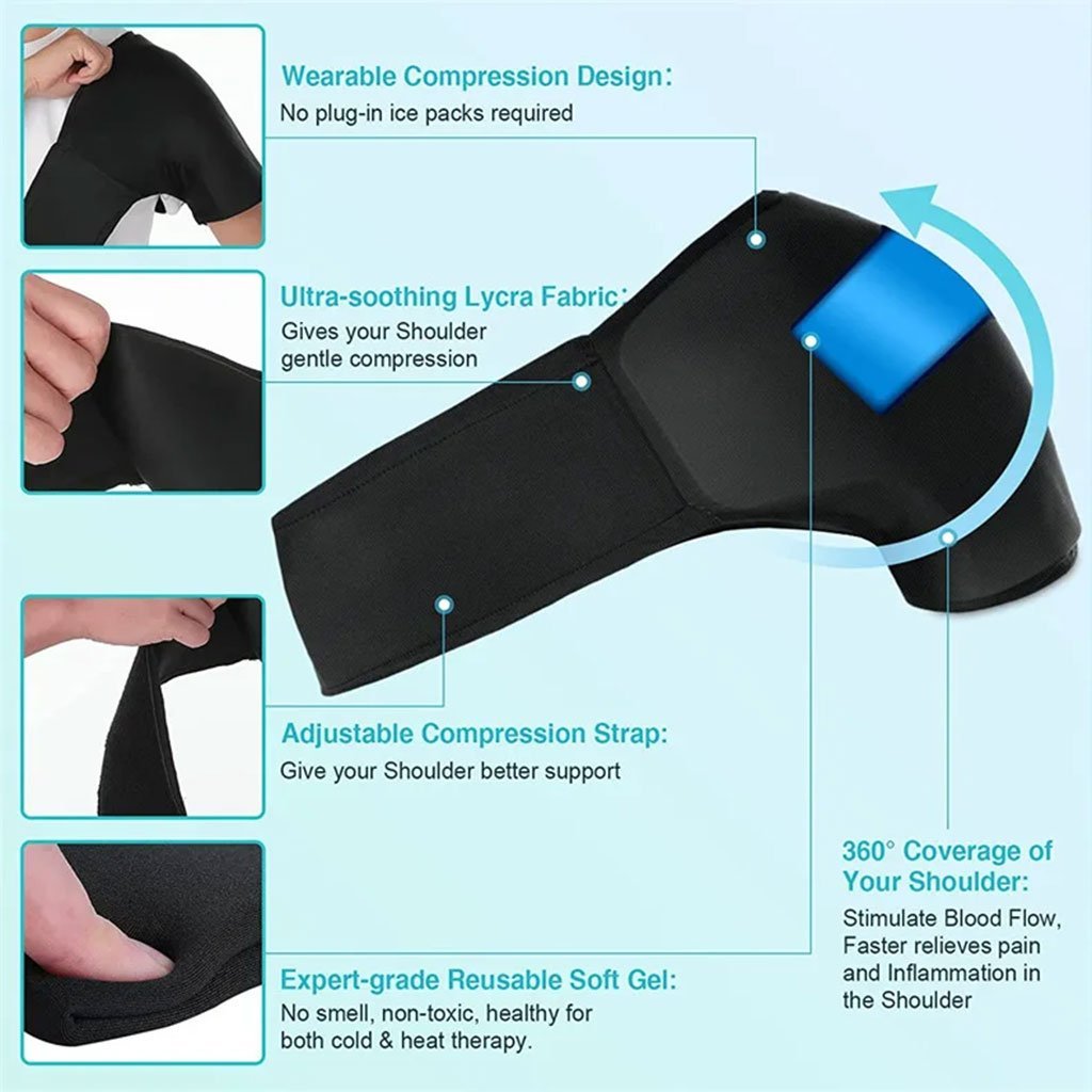Pack coussinet d’épaule en gel chaud et froid pour soulager les douleurs - الصورة 4