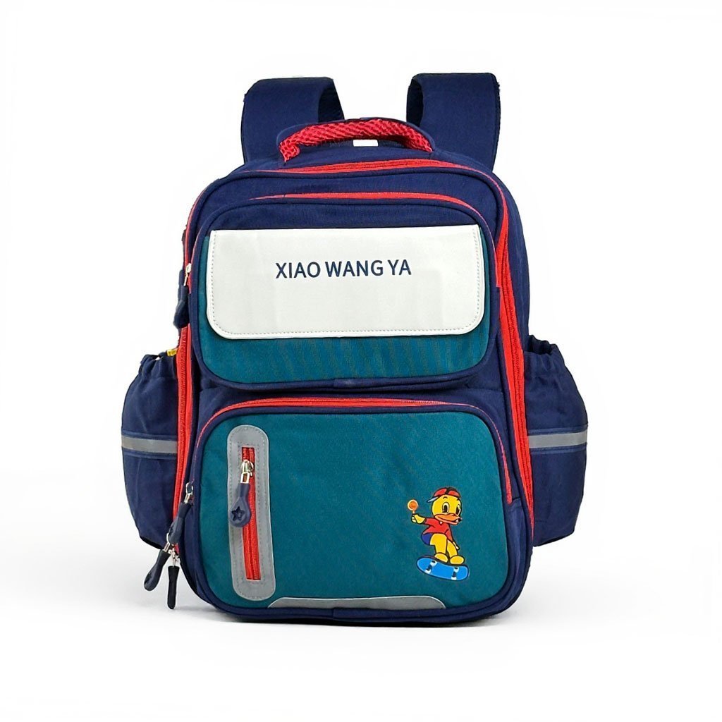 Sac à Dos Scolaire Orthopédique pour Enfants Xiao Wang Ya Bleu et Vert – محفظة مدرسية للأطفال أزرق وأخضر - الصورة 3