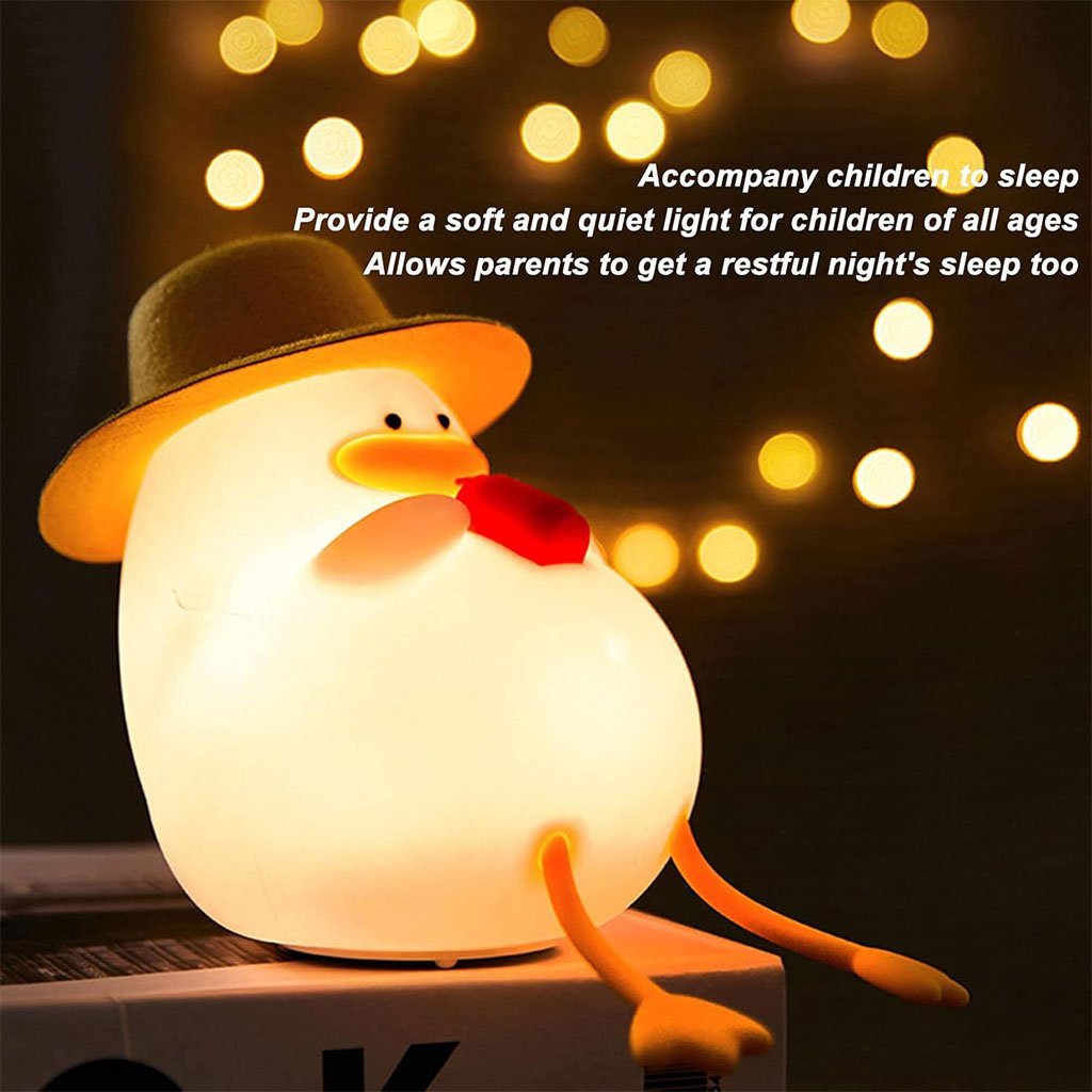 Veilleuse Forme de Canard Silicone Rechargeable Pour Bébé ZH118 - الصورة 2