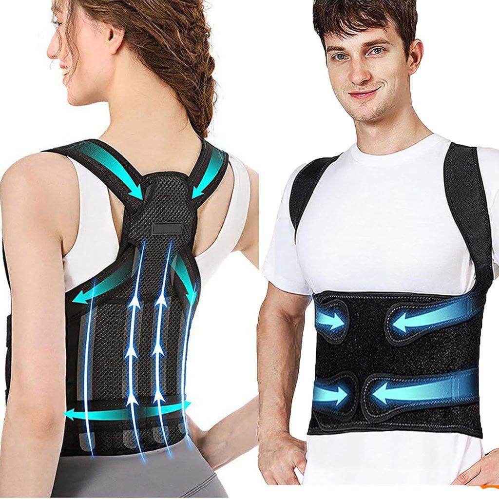 Support Dorsal Respirant et Réglable pour la Correction de la Posture – حزام شد الظهر