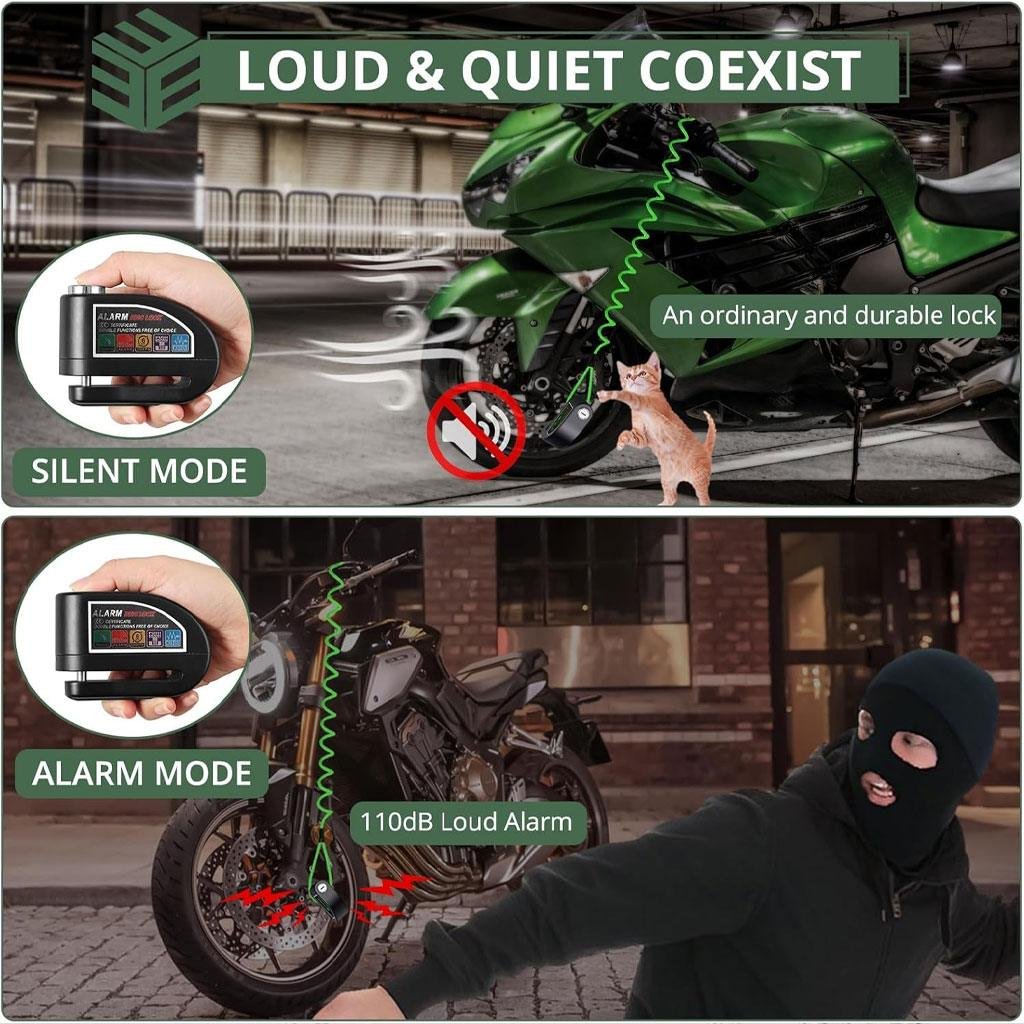 ⁦Antivol pour Disque Moto Alarme 110dB Waterproof – جهاز إنذار للدراجات النارية⁩ - الصورة ⁦5⁩