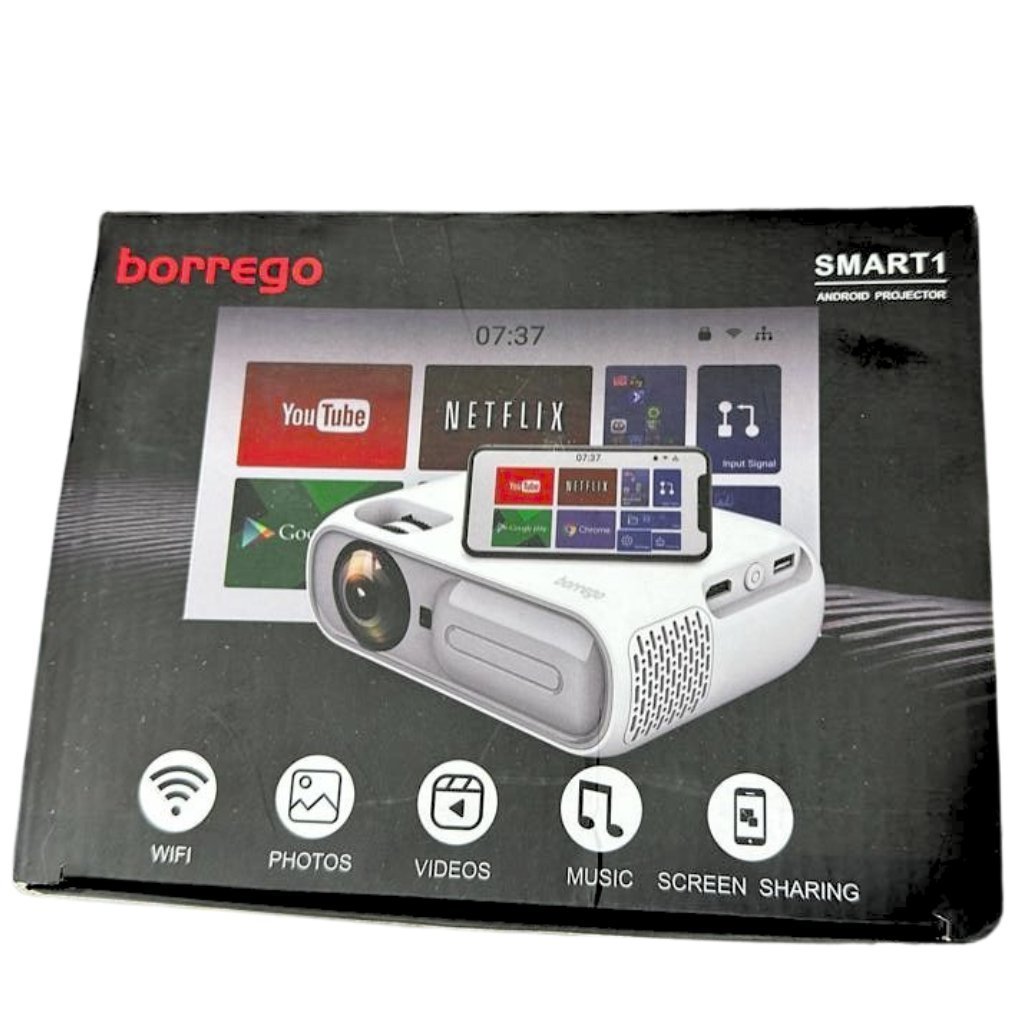 Borrego Projector Smart 1 Android 9.0 Bluetooth Projection technology 3.5inch LCD TFT display - الصورة 4