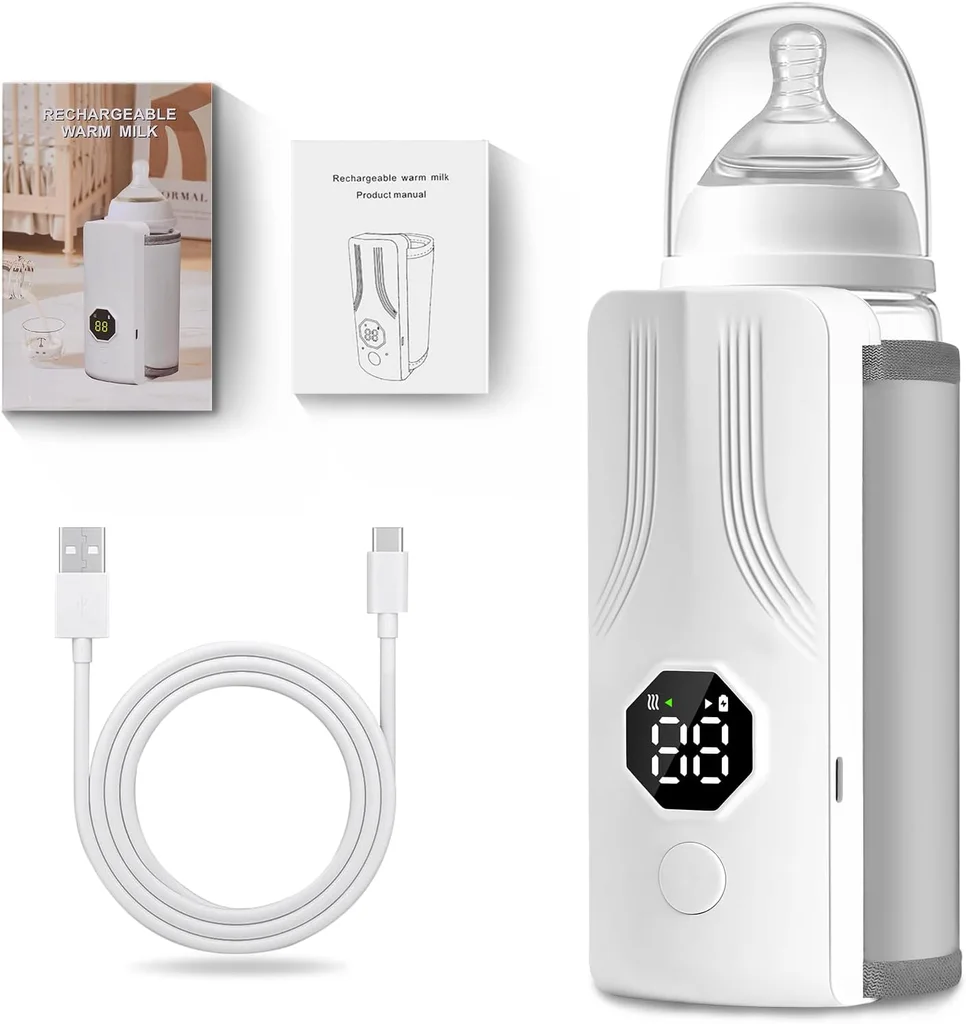 Chauffe-biberon portable rechargeable avec écran LCD et Température réglable - سخان قارورة الحليب - الصورة 2