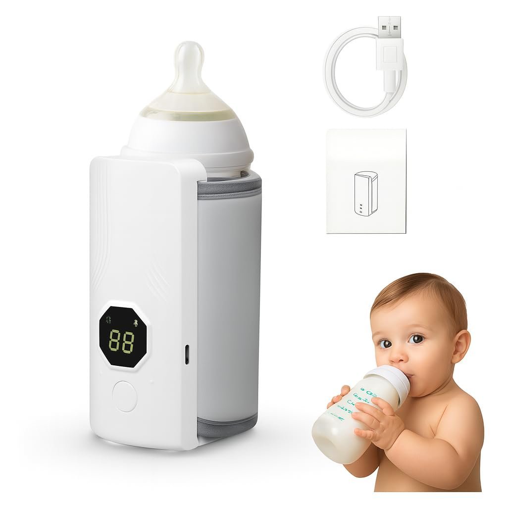 Chauffe-biberon portable rechargeable avec écran LCD et Température réglable - سخان قارورة الحليب - الصورة 3