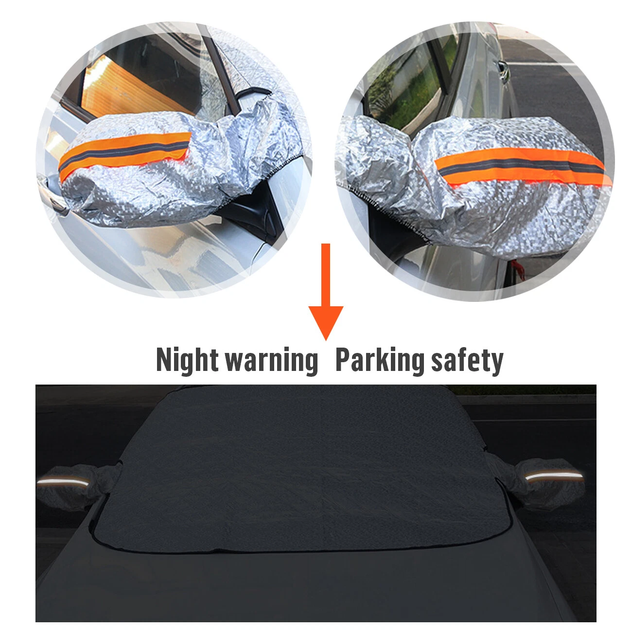 ⁦Couverture de Pare-brise Magnetique pour Voiture Toute Saison - غطاء الزجاج الأمامي للسيارة متعدد الفصول⁩ - الصورة ⁦6⁩