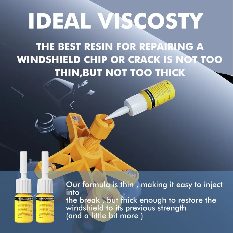 Kit de réparation de pare-brise fissuré - طقم إصلاح الزجاج الأمامي المتشقق - الصورة 3