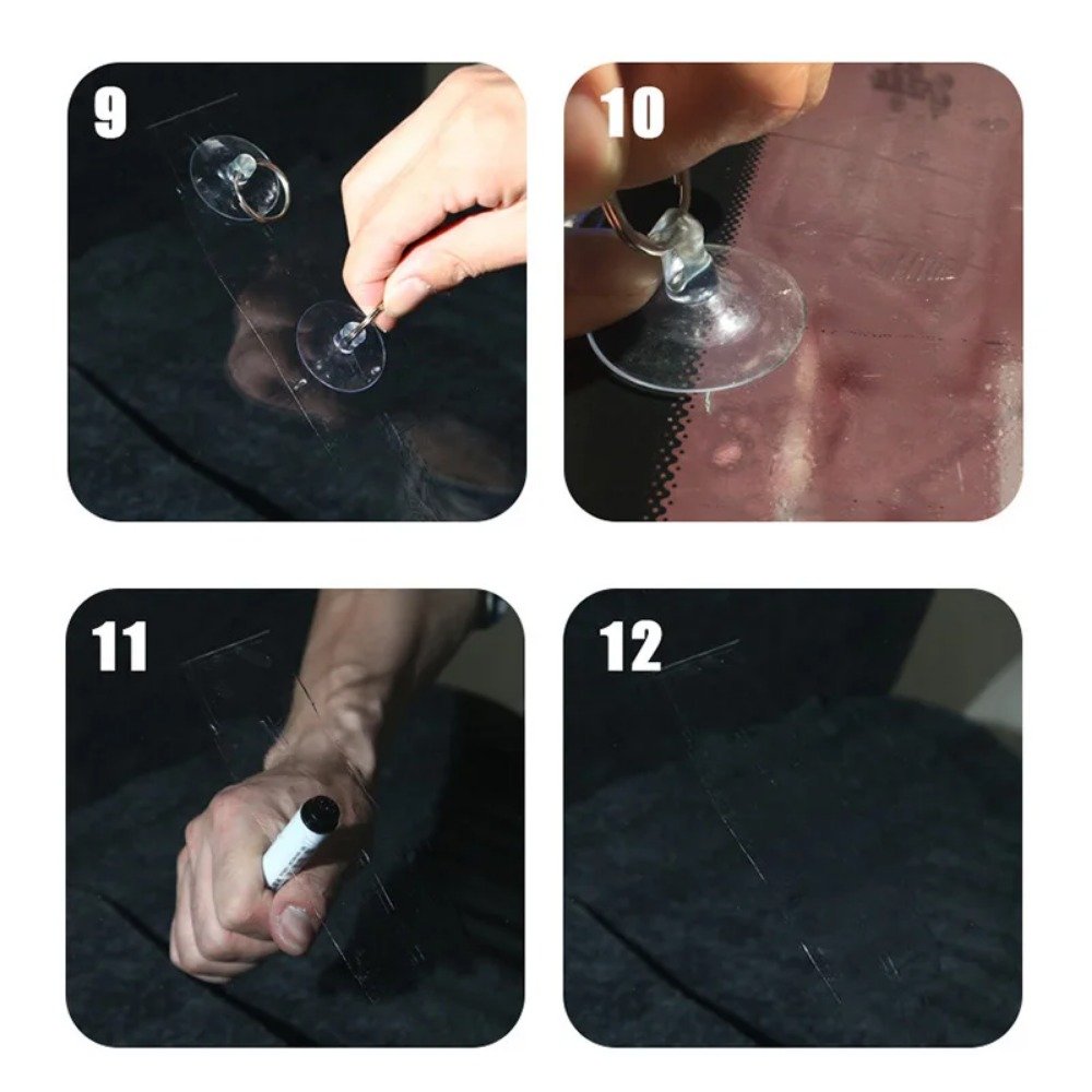 Kit de réparation de pare-brise fissuré - طقم إصلاح الزجاج الأمامي المتشقق - الصورة 4