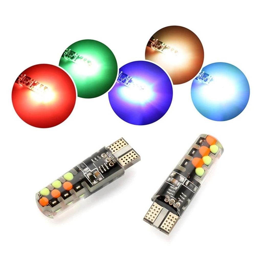 ⁦Lot de 2 LED Multicolore pour Voiture 12V T10⁩ - الصورة ⁦3⁩
