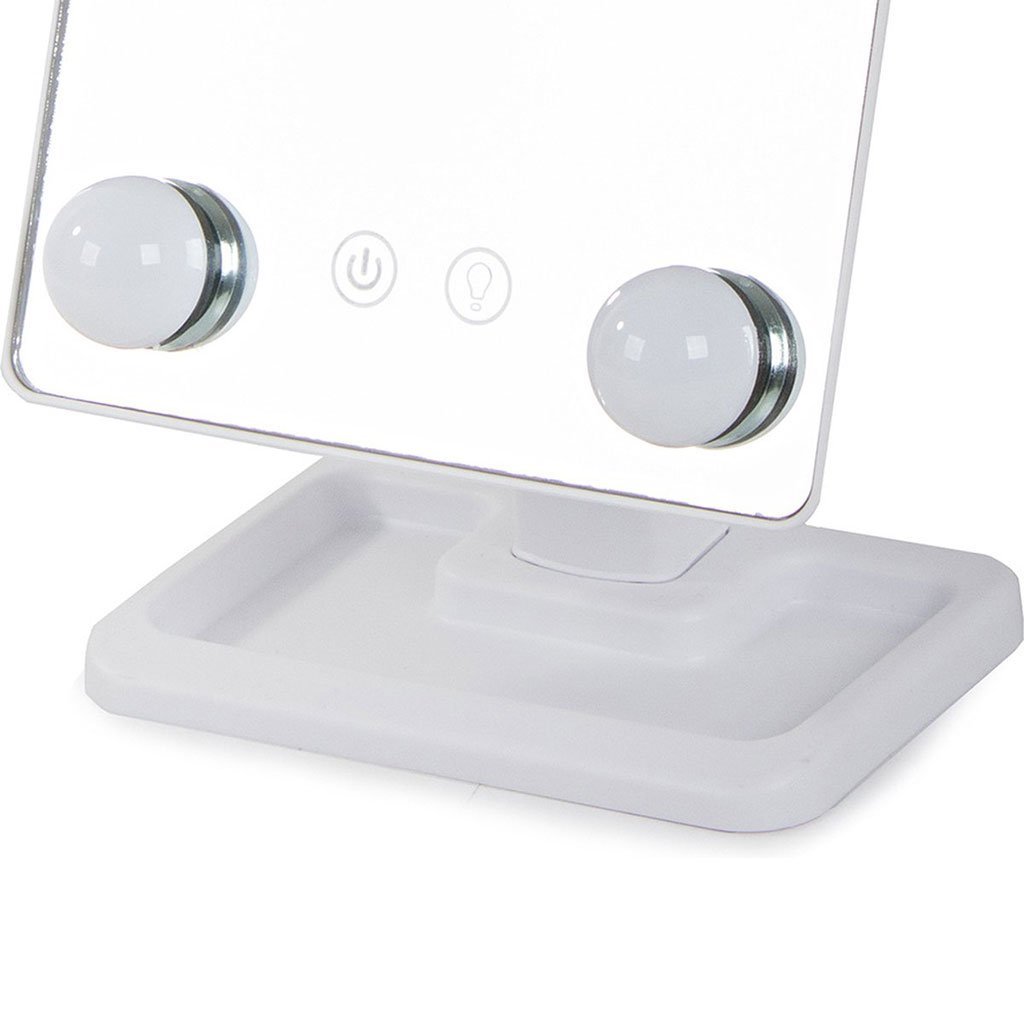 Miroir de Maquillage avec 4 ampoules LED Contrôle tactile intelligent et rotation à 360° – مرآة المكياج - الصورة 5