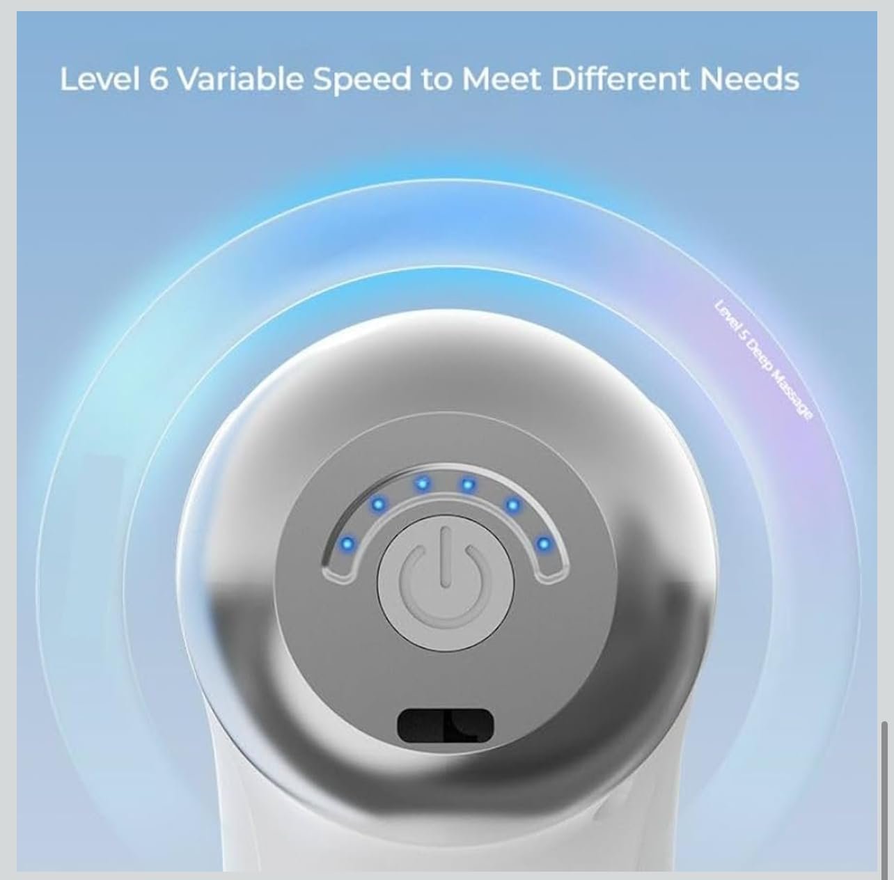 ⁦Pistolet de massage pour soulager la douleur 6 vitesses 5 têtes LM-810T - جهاز تدليك بعدة رِؤوس⁩ - الصورة ⁦5⁩