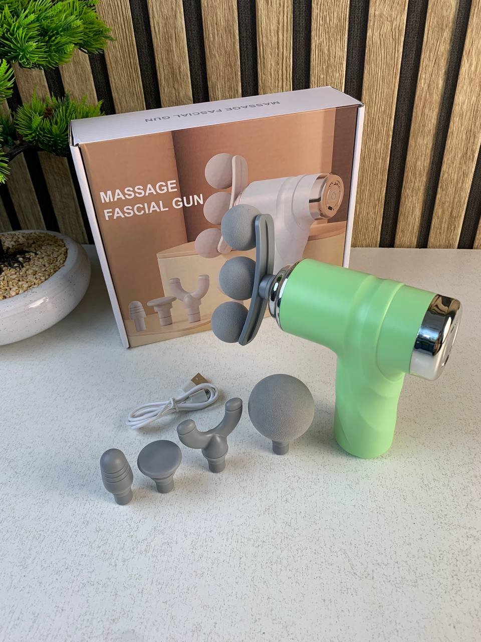 ⁦Pistolet de massage pour soulager la douleur 6 vitesses 5 têtes LM-810T - جهاز تدليك بعدة رِؤوس⁩ - الصورة ⁦9⁩