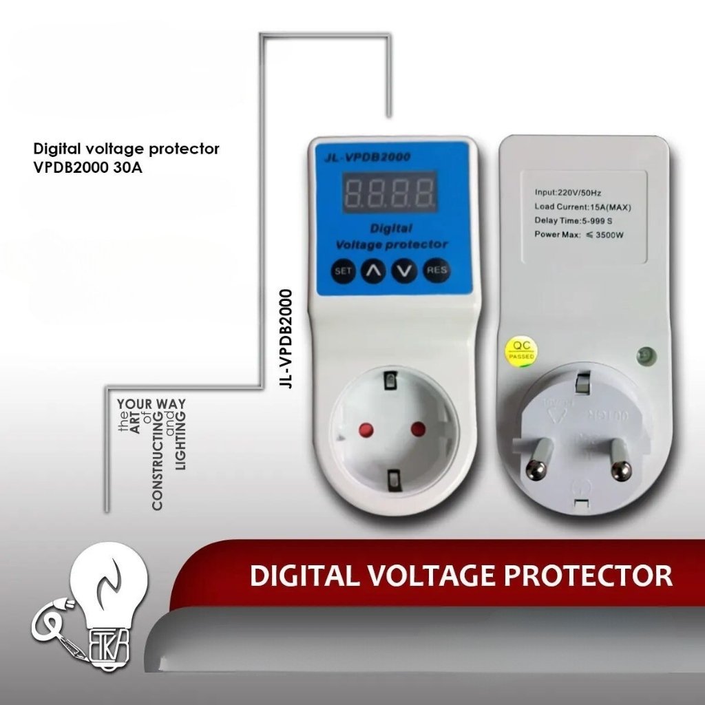 Prise Stabilisateur contre les basses et hautes tensions dans le réseau électrique 30 A - JL-VPDB2000 - - الصورة 4