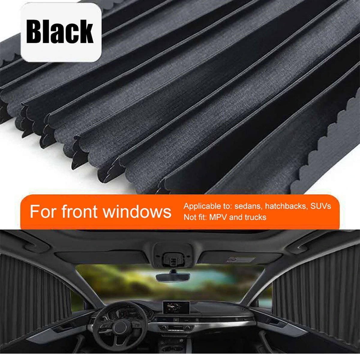 Rideaux Pare-Soleil Magnétiques pour Voiture 2PCS - ستائر السيارة المغناطيسية الواقية من الشمس - الصورة 2