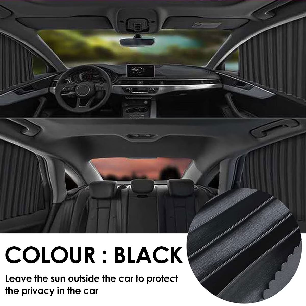 Rideaux Pare-Soleil Magnétiques pour Voiture 2PCS - ستائر السيارة المغناطيسية الواقية من الشمس - الصورة 6
